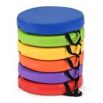 Dreamade ensemble de coussins de sol 6pcs coussins de sol ronds avec poignes housse impermable paisse ...