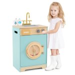 Dreamade ensemble de lavage pour enfants machine à laver simulée avec détergent à lessive et désinfectant ... Dreamade ensemble de lavage pour enfants machine à laver simulée avec détergent à lessive et désinfectant ...