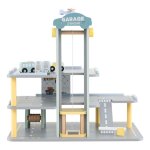 Dreamade garage en bois pour enfants avec 4 voitures et 1 hlicoptre garage de stationnement  3 niveaux ...