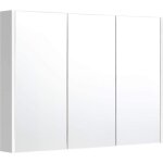 Dreamade meuble de salle de bain avec 3 miroir en bois avec 3 portestablette rglable pour salle de bainwctoil ...