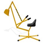 Dreamade pelleteuse pour enfants jouet de bac  sable en mtal avec sige rotatif  360 grue excavatrice ...