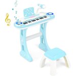 Dreamade piano lectronique enfant  37 touches clavier avec pieds de table amovible tabouret pupitre ...
