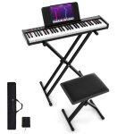 Dreamade piano numrique lectrique clavier lectronique 61 touches avec support tabouret pliable fonction ...