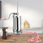 Dreamade poussoir  saucisse verticale manuel 15 l de poussoir  saucisses manuel en acier inoxydable ...