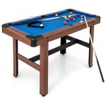 Dreamade table de billard 122 cm avec ensemble complet de boules 2 queues craies brosse triangle pour ...