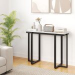 Dreamade table consoletable dentr�e moderne avec cadre en m�tal plateau spacieux avec aspect marbretable ...