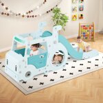 Dreamade toboggan enfant 3 en 1 aire de jeu pliable avec maisonnette toboggan tampon tunnel rampant sur ... Dreamade toboggan enfant 3 en 1 aire de jeu pliable avec maisonnette toboggan tampon tunnel rampant sur ...