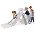 Dreamade toboggan pour tout - petits ensemble de jeu dint�rieur 6 en 1 pour enfants avec panier de basket ...