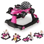 Dreamade trotteur bb evolutif 4 en 1 pliable avec hauteur rglable musique lumire forme de voiture ...