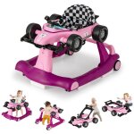 Dreamade trotteur bb evolutif 4 en 1 pliable avec hauteur rglable musique lumire forme de voiture ...