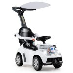 Dreamade voiture � pousser pour enfants jouet 3 en 1 avec toit r�glable lumi�re & rangement sous si�ge ...