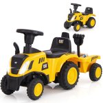 Dreamade voiture  pousser enfants tracteur avec remorque dtachable klaxon feux led rateau & pelle inclus ...