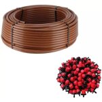 Drip pipe 16 mm x 100 m couleur marron + 100 goutteurs réglables 0 à 70 litres / heure. offre exclusive ... Drip pipe 16 mm x 100 m couleur marron + 100 goutteurs réglables 0 à 70 litres / heure. offre exclusive ...