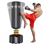 Dripex 175cm sac de frappe de boxe sur pied adulte sac de punching autoportant sac de boxe lourd avec ...