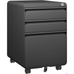 Dripex caisson de bureau  roulette - 3 tiroirs dossier - armoire de rangement de dossier 40x45x60cm ...