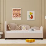 Dripex canap� - lit extensible 90x200cm avec sommierslit rembourr� moderne en velours avec lit gigogne ...