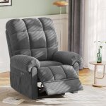Dripex fauteuil de relax lectrique en velours ctelfauteuil canap rglable 90  150 pour salonchambres ...