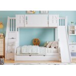 Dripex lit enfant 90x200cm&120�200cm avec tobogganlit superpos� avec fen�tre de s�curit� et tiroirescalier ...