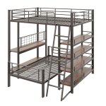 Dripex lit superpos� � cadre m�tallique 140�200cm + 90�200cm lit en fer avec plusieurs compartiments ...