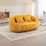Dripex pouf 2 places en chenille confortablepouf paresseux avec 2 coussins doucecanap� lazy pour salonchambrej ...