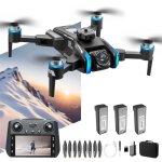 Drone 3 batteries 5g r�sistant au vent objectif r�glable �lectroniquement � 180� t�l�commande lcd affichage ...