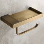 Drouleur de papier wc style antique en laiton avec espace de rangement pour smartphone design lgant yyv ...