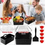 Dual air fryer accessoires pour friteuse  air chaud tefal ey9018 dual easy fry 52 / 31 lpapier sulfuris ...