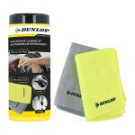 Dunlop - set chiffons microfibres + lingettes humides pour intérieur voiture Dunlop - set chiffons microfibres + lingettes humides pour intérieur voiture