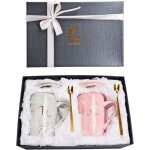 Duo de mugs couple monsieur & madame en c�ramique 400ml - cadeau pour mariage anniversaire ou saint valentin ...