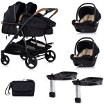 Duo smart poussette jumeaux ou enfants rapprochs largeur 79 cm noir + 2 cosy i - size noir avec base ...