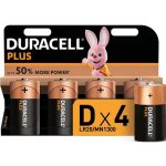 Duracell plus lot de 4 piles alcalines type d 15 volts lr20