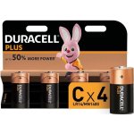 Duracell plus lot de 4 piles alcalines type c 15 volts lr14 Duracell plus lot de 4 piles alcalines type c 15 volts lr14