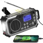 Duronic sdab1 radio portable dab + avec batterie ou 3 piles aaa recharge solaire manivelle dynamo radio ...