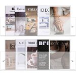 Duvindd 2pcs porte - revues muraux acrylique 60cm �tag�re flottante transparente maison / bureau