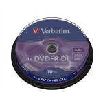 Dvd + r dl verbatim - spindle de 10 - 8. 5 go - 8x
