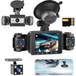 Dvr 1080p dashcam voiture 24 avec carte tf 64g four dashcam voiture grand angle de 360� g - capteur 24h ...