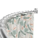 Dyhome barre de rideau de douche rglable et flexible  installer par perage (nickel bross)