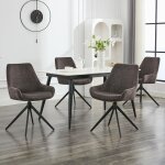 Dyhome lot de 4 chaises salle a manger chaise de salle � manger pivotante chaise de salle � manger sans ...