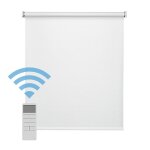 Easydeco - store enrouleur motoris� � batterie blackout - occultant - blanc - 150 x 190 cm