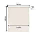 Easydeco - store enrouleur motoris  batterie screen premium ( beige 180 x 250 cm)