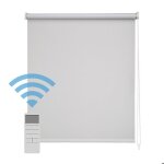 Easydeco - store enrouleur motoris� � batterie translucide (gris. 135 x 250 cm)