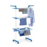 S�choir � linge - easymaxx - 3 �tages - 24 barres - pliable - avec roulettes
