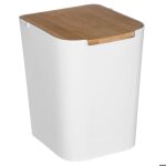 Eazy living poubelle anton 5l bambou blanc