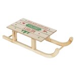 Ecd germany luge dcorative  led en bois avec led blanc chaud 42x16cm marron naturel traneau avec minuterie ...