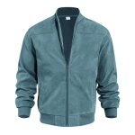 Ecelen blouson homme en daim synthétique ? veste zippée col montant style décontracté automne - bleu ... Ecelen blouson homme en daim synthétique ? veste zippée col montant style décontracté automne - bleu ...