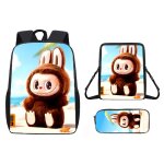 Ecelen ? cartable pour enfants labubu 3 pièces léger et respirant sac à dos 17 pouces design animé pour ... Ecelen ? cartable pour enfants labubu 3 pièces léger et respirant sac à dos 17 pouces design animé pour ...