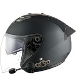 Ecelen casque moto bluetooth 5. 0 ? demi - jet avec ventilation et protection solaire ? 3000mah - noir ... Ecelen casque moto bluetooth 5. 0 ? demi - jet avec ventilation et protection solaire ? 3000mah - noir ...