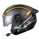 Ecelen casque moto bluetooth 5. 0 ? demi - jet avec ventilation et protection solaire ? 3000mah - noir ...