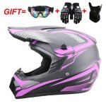Ecelen casque tout - terrain casque intgral de moto - lgante piste noire et violette