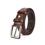 Ecelen ceinture en cuir véritable pour homme décontractée et polyvalente avec boucle ardillon - marron ... Ecelen ceinture en cuir véritable pour homme décontractée et polyvalente avec boucle ardillon - marron ...